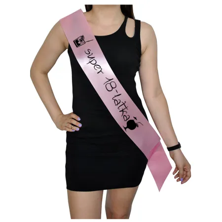 Szarfa RÓŻOWA Osiemnastka Super 18-latka